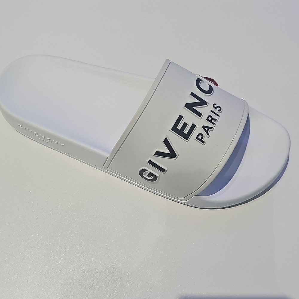 Givenchy White Slide Sandals